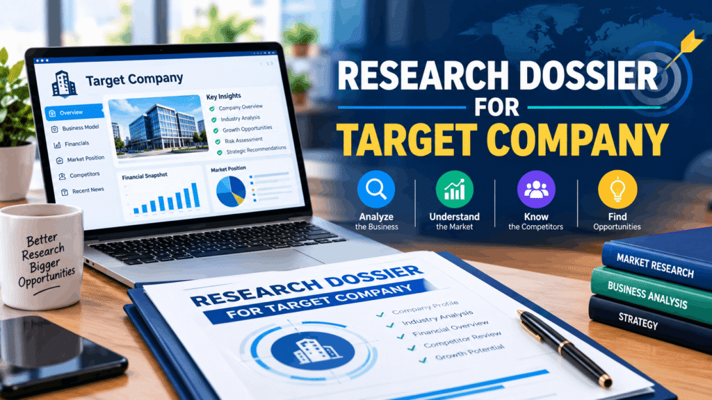 Research Dossier for Target Company: A Practical US Playbook Research Dossier for Target Company